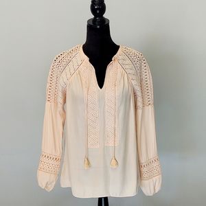 RAMY BROOK Winnie Lace Panel Blouse - GUC - Size Small